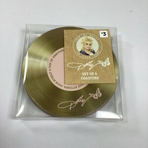 Dolly Parton Cup Of Ambition Record Coaster Set New DG Discontinued